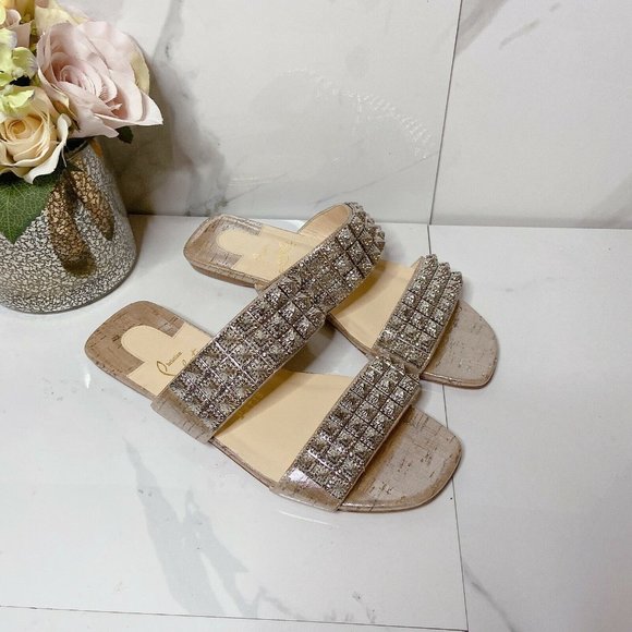 Christian Louboutin Myriadiam Studded Sandals Flat - Picture 3 of 9